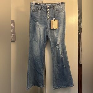 Women's Blue Flared Jeans